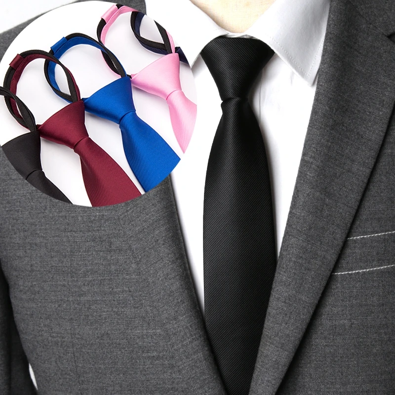 

Mens Ties Zipper for Man Women Classic Skinny Business Neck Tie Wedding Casual Solid Mens Neckties Suits Striped Jacquard Cravat