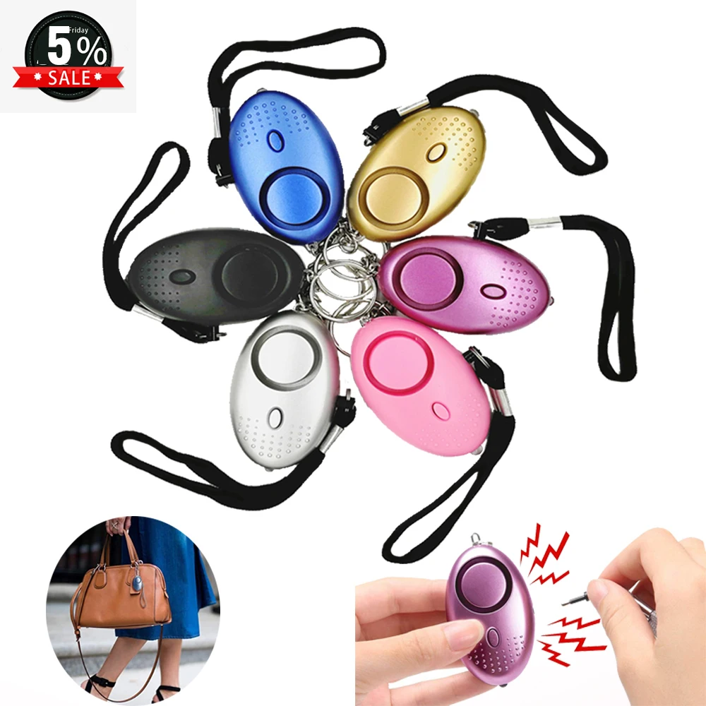 Portable Self Defense Alarm 130DB Personal Security Alarm Keychain With LED Lights Emergency Safety Alarm For Women, Men, Child