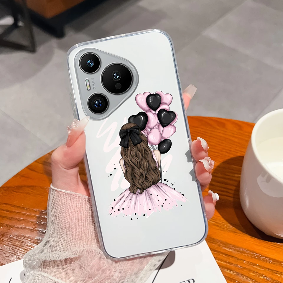 Astronaut Girl Clear Shockproof Durable Silicone Phone Case