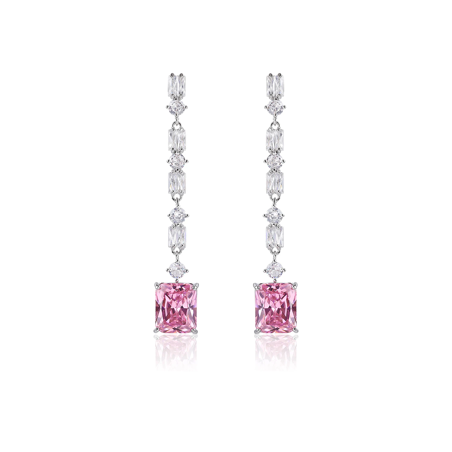 Long Drop Earrings for Wedding,Cubic Zircon Dangle Earring for Bride, Women Girl Gift Jewelry Accessories CE11676