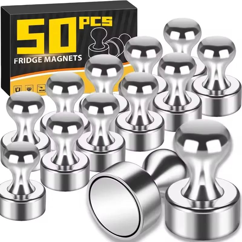 1-50Pcs 금속 마그네틱 핀 화이트 보드 콘에 대 한 네오디뮴 마그네틱 압정 강력한 자석 냉장고 압정 홈 스토리지 도구