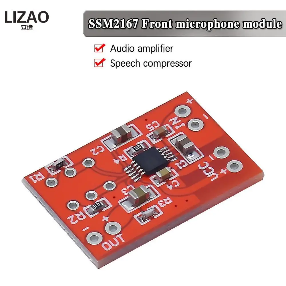 WAVGAT SSM2167 Microphone Preamplifier Board DC 3V5V Low Noise COMP