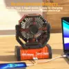 20000mAh 10000mAhUSB Rechargeable Camping Fan Portable Air Circulators Wireless Fans 270 ° Head Rotation Tent Fan with Hook 2