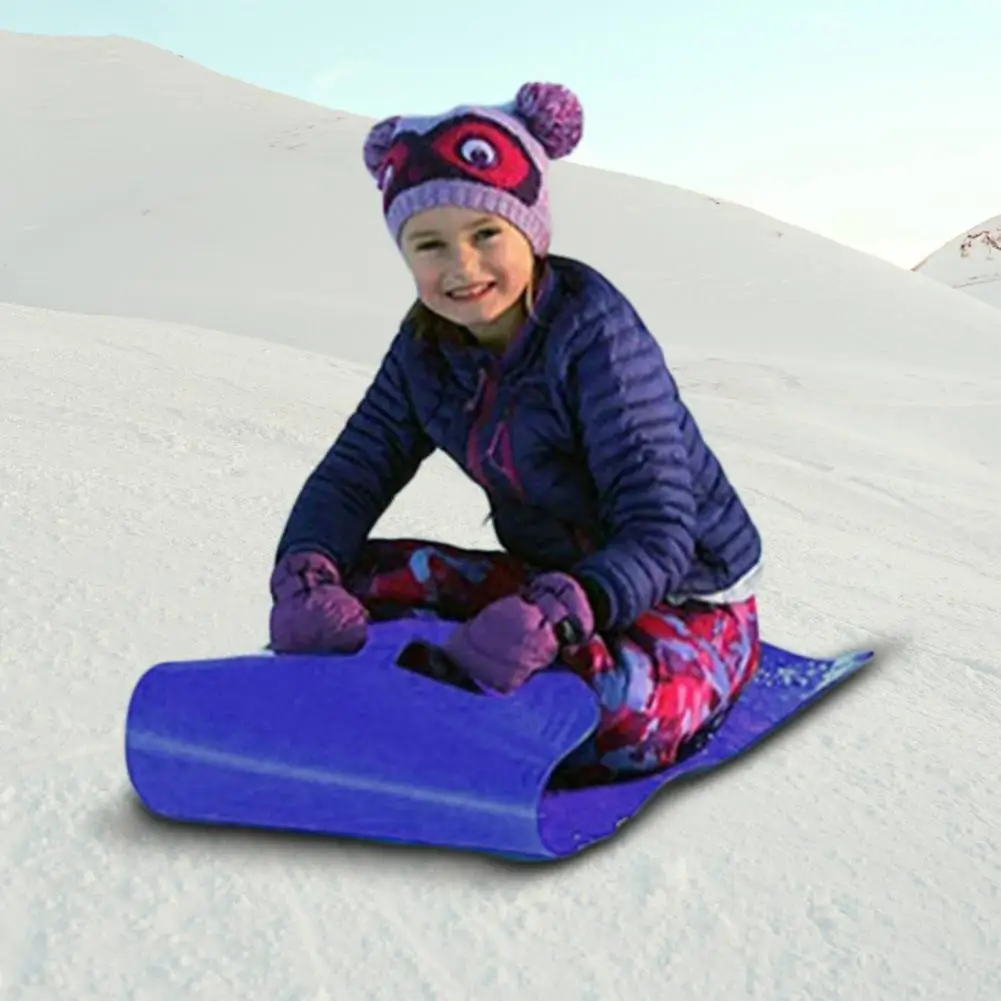 Kids Skiing Carpet Winter Snow Slider Pad Board Portable Lawn Snow Sled