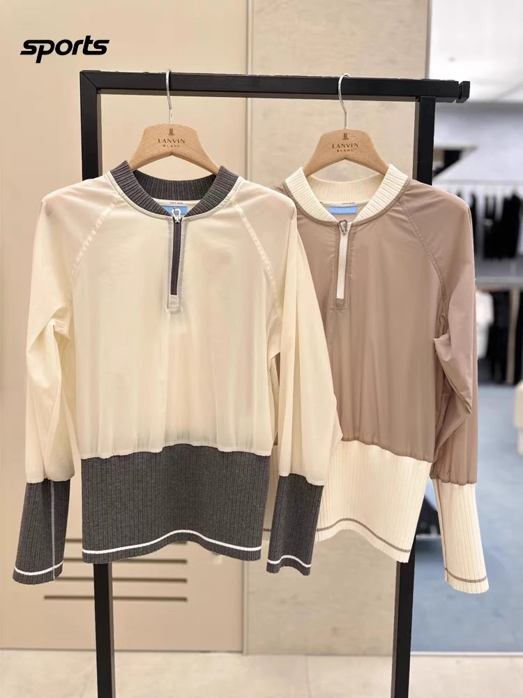 

2023 Autumn/Winter New Golf Women's Sweater Windbreaker High end Customized Quick Drying Sports Fabric