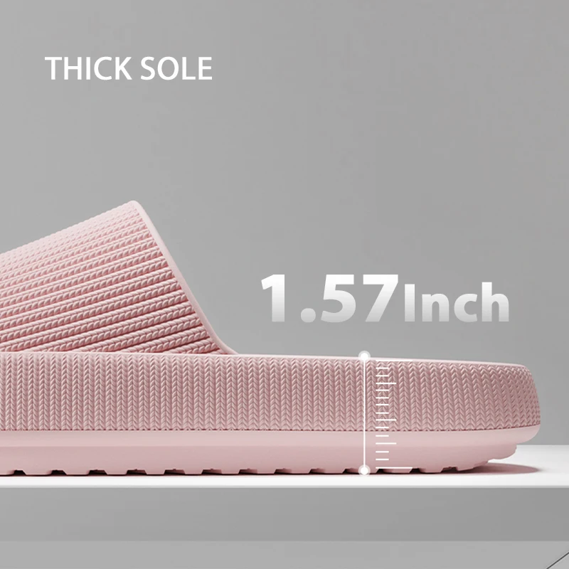Summer Women Fashion Thick Platform Slippers Soft Sandals Beach Vacation Casual Shoes Non-Slip EVA Men Outdoor summer sandals