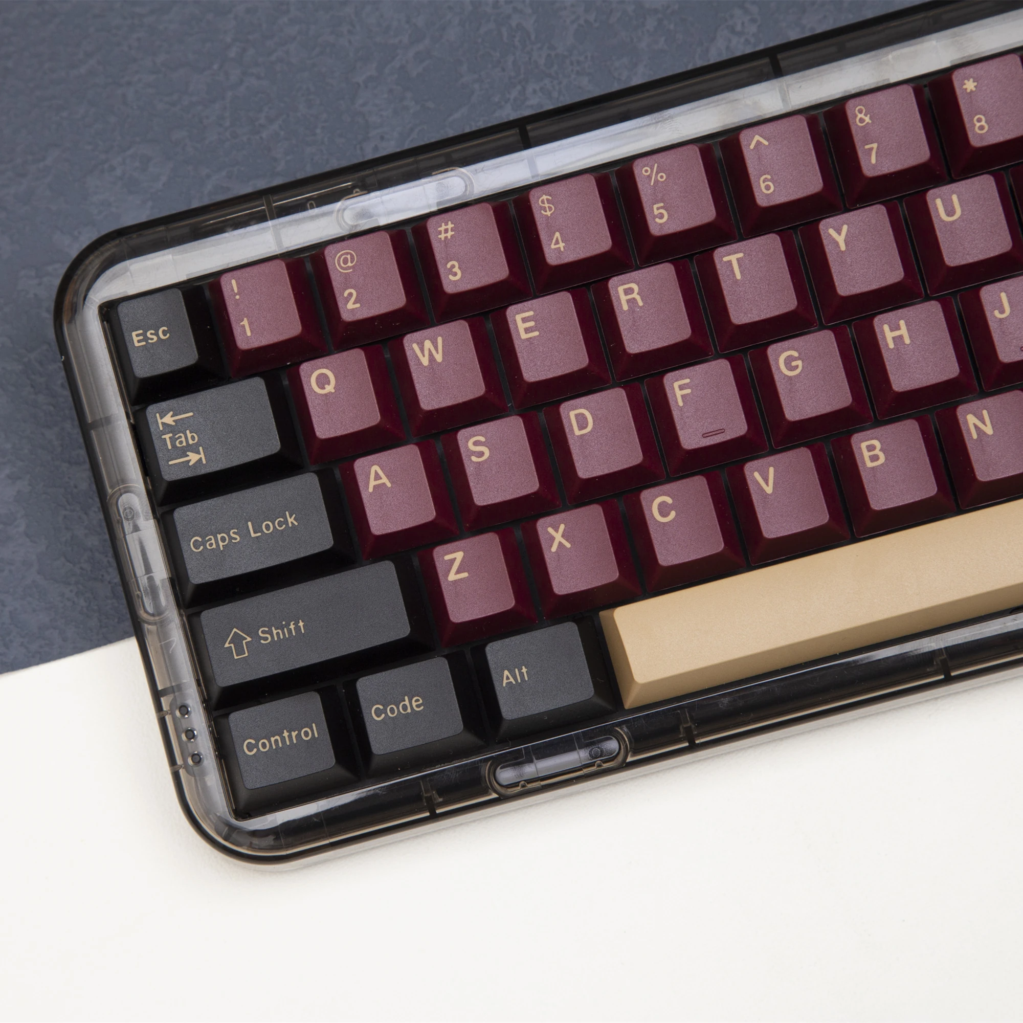 Samurai Vermelho Keycaps Inglês Pbt Perfil Cereja Tiro Duplo para Teclado Mecânico Gmk Teclado Gamer Rk68 Anne Pro 2 - Imagem 5