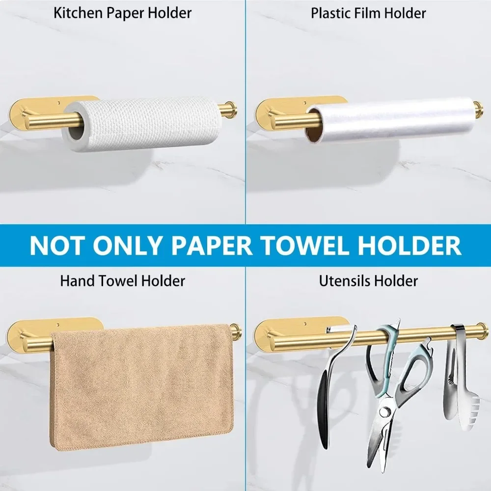 Kitchen Roll Towel Rack Absorbent Rack Paper Towel Stainless Steel Wall Mounted Napkin Dispenser