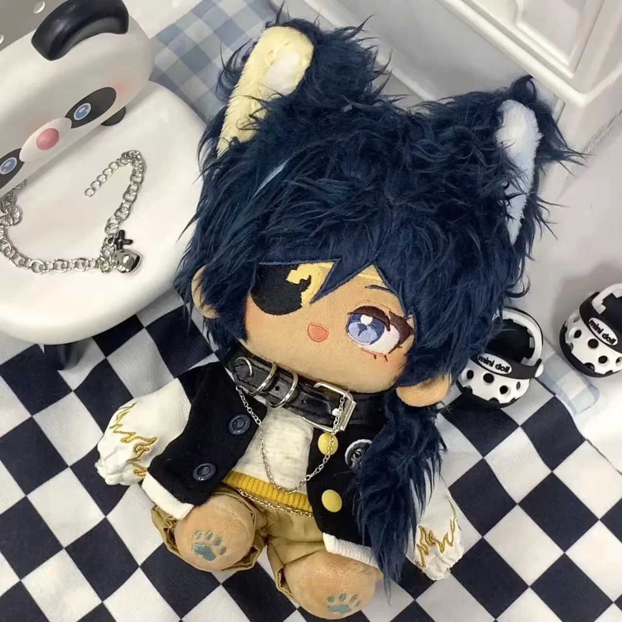 

20CM Kaeya Plush Stuffed Doll Cotton Body Genshin Impact Alberich Monster Ear Cartoon Dress Up Dolls Plushie Anime Xmas Gift