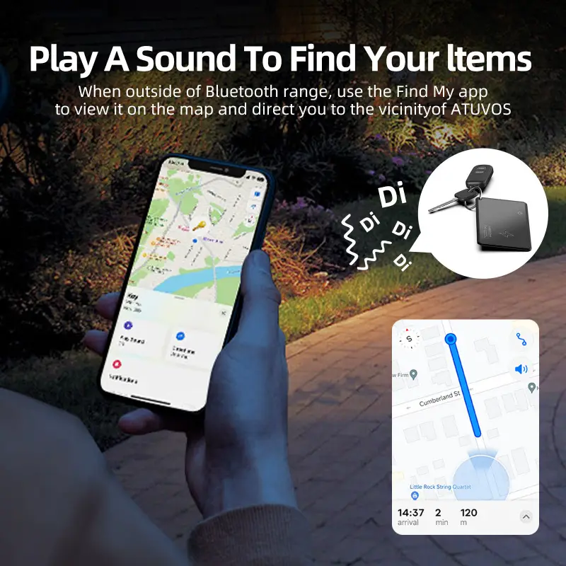 Wireless Charging Tracking Card Smart Waterproof GPS Locator Wallet Finder Works with Apple Find My App Blootooth Mini Tracker - Image 5