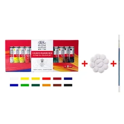 Professional Oil Paint Set with Brush and Palette - 12ml Tubes in Vibrant Colors (12colors-set)