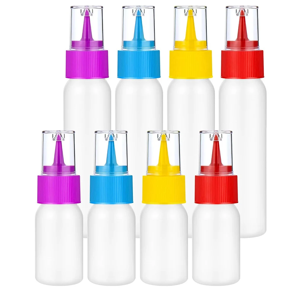 Squeeze Writer Bottles Plastic Icing Bottles Small Easy Squeeze Bottle 1 & 2 OZ For Cakes Cookie Decorating, Food Coloring