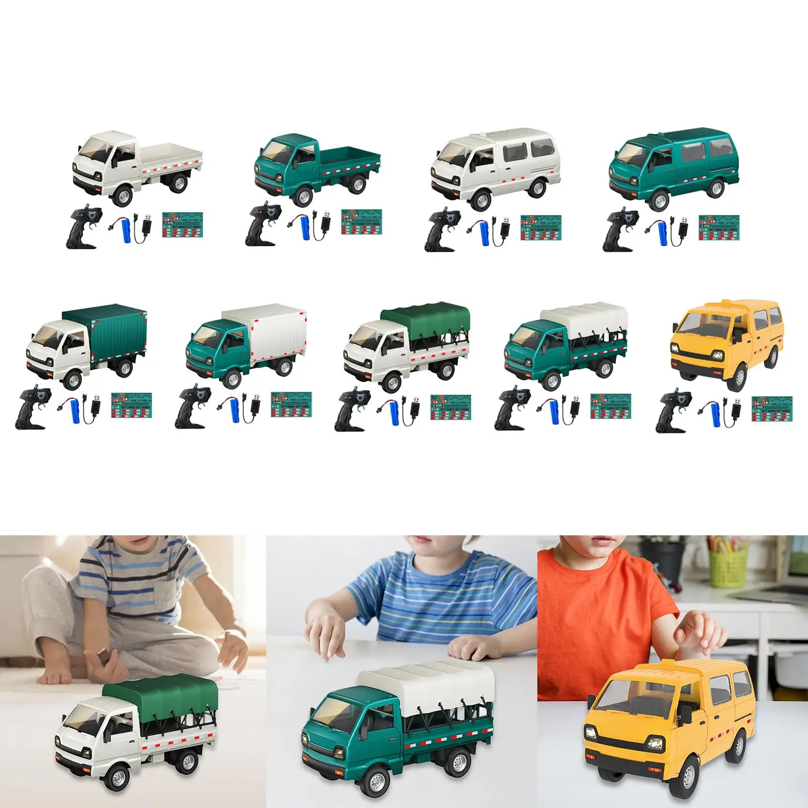 RC Car 1/16 Scale Hobby Grade Model Toy Car Flexible Lightweight Remote Control Car for Home Boys Gift Childrens Day Kids 3