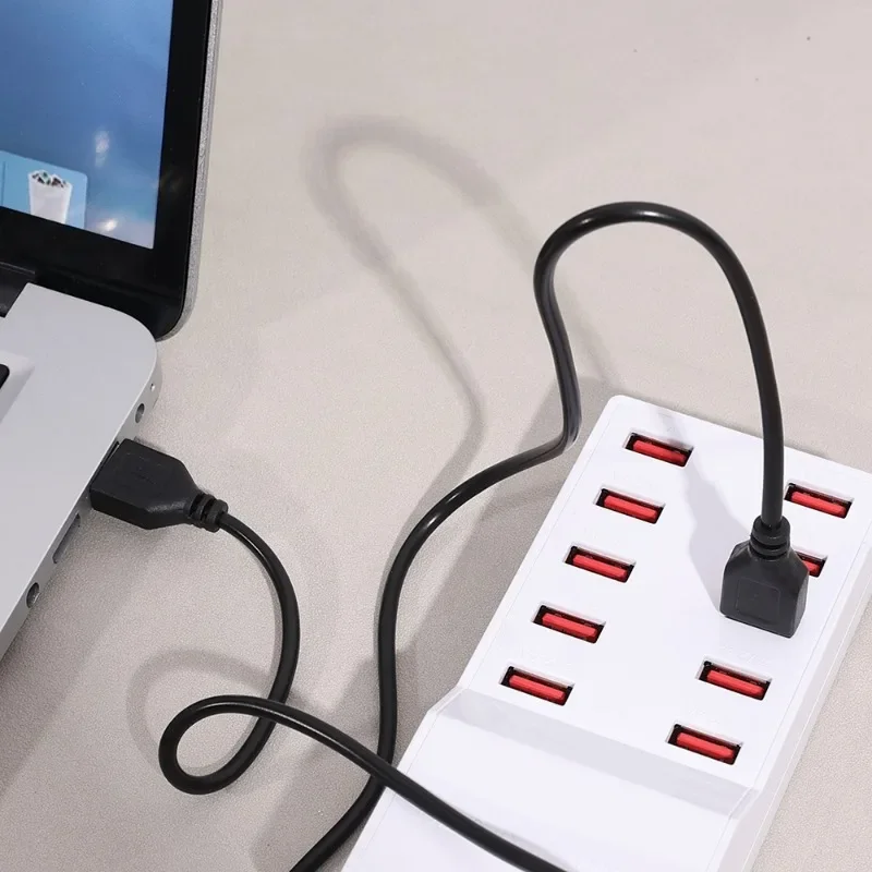 USB A Male To USB Male Dual USB2.0 Cable for Hard Drive DVD Player PC Laptop Cooler High-Speed Data Transmission Extension Cord