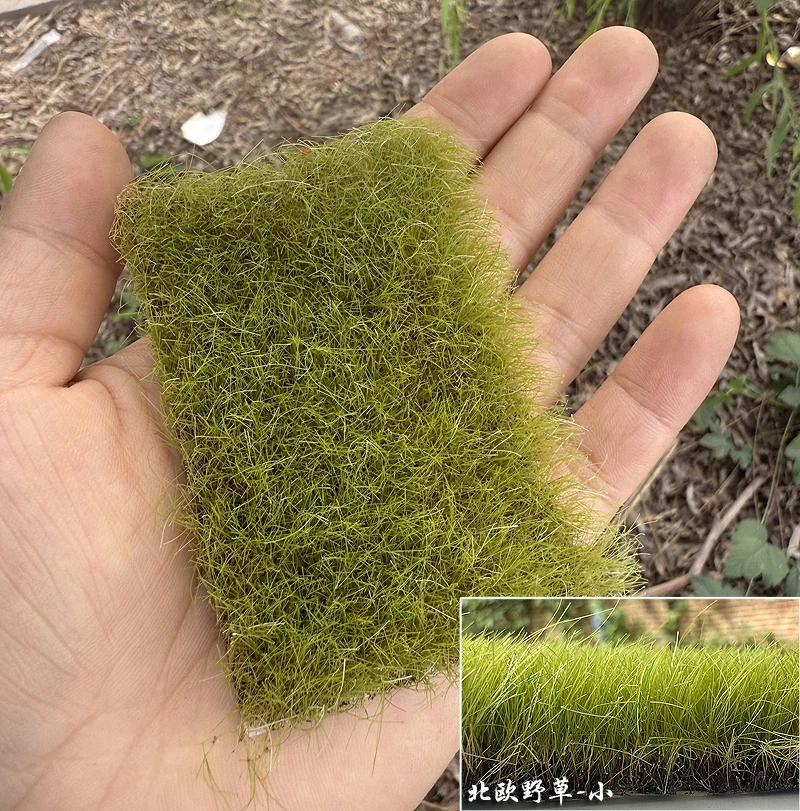 Simulated Miniature Grass for Model Scenery and Train Layouts