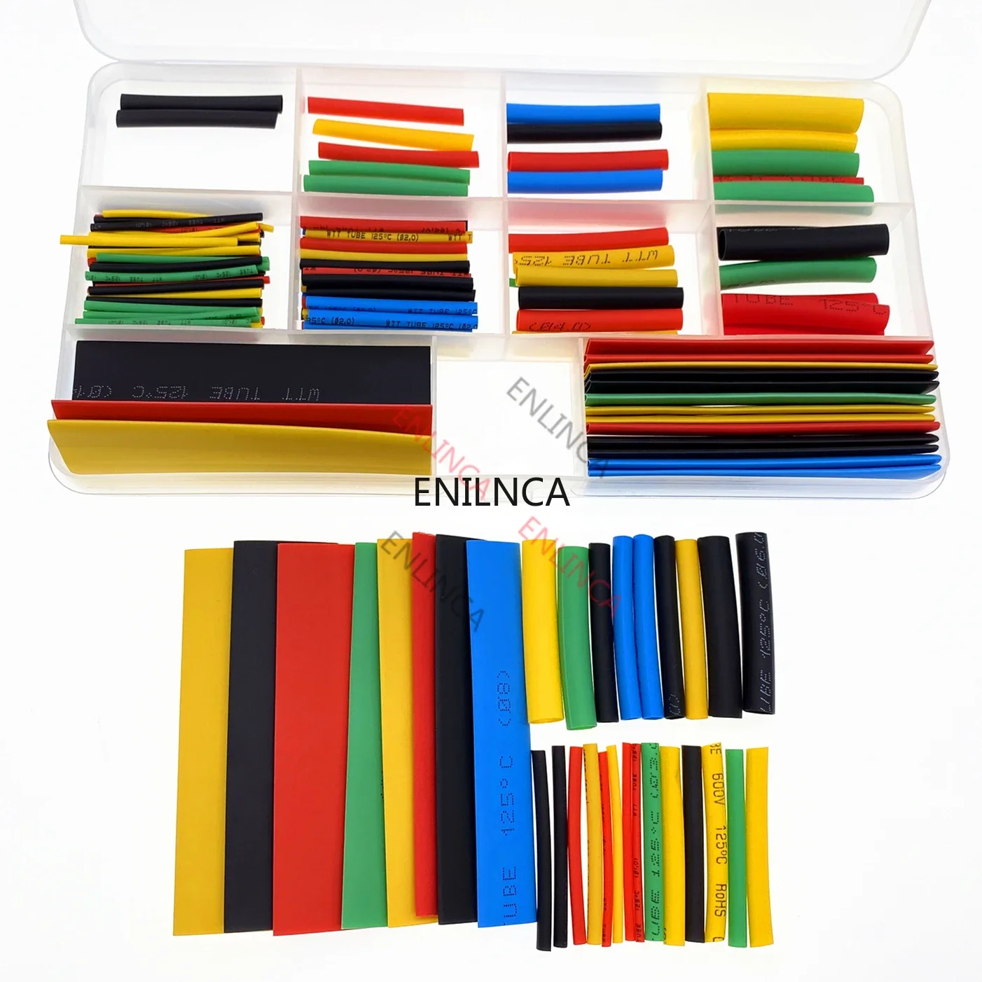 Heat Shrink Tubing 127-750pcs Thermoresistant Tube Heat Shrink Wrapping Kit Electrical Connection Wire Cable Insulation Sleeving