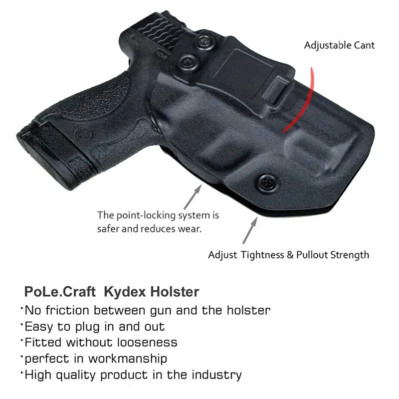 IWB KYDEX Holster for Smith & Wesson M&P Shield 2.0 9mm .40 S&W Pistols Holster Right Hand Tactical IWB Concealment Holster Case