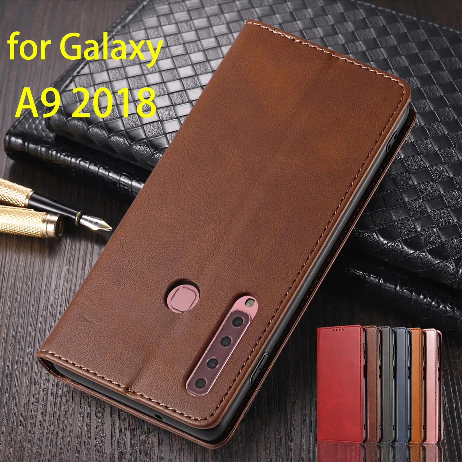 Premium Magnetic Flip Leather Wallet Case with Card Holder