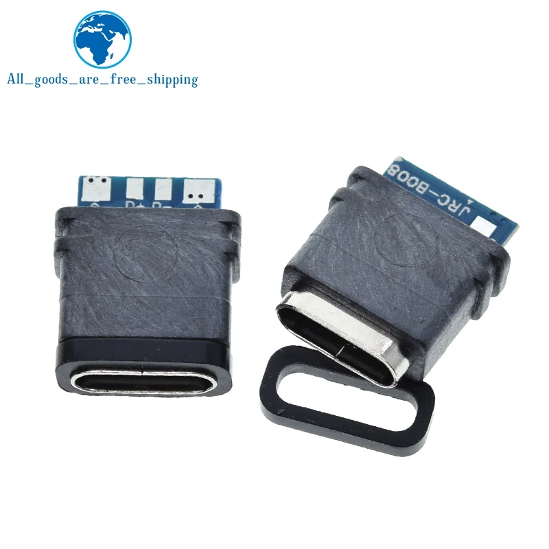 5/10PCS USB 3,1 Wasserdicht Typ-C Stecker 4PIN 5A Buchse IPX6 Ebene Von Wasserdicht unterstützung Laden Und Entladen DIY