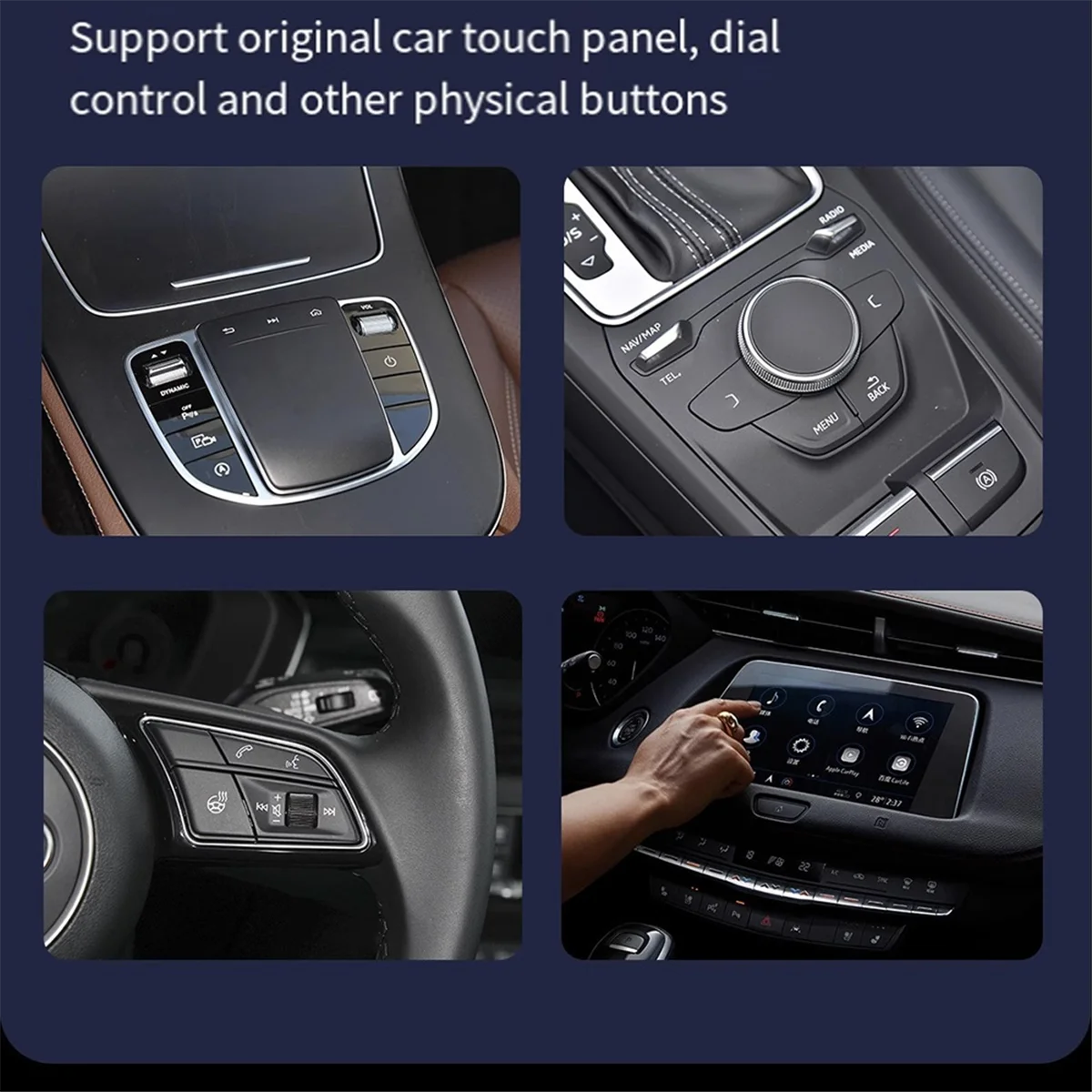 CarPlay Ai Box Wireless CarPlay Adapter Wireless Android Auto Interface Mobile Apps 4G LTE GPS