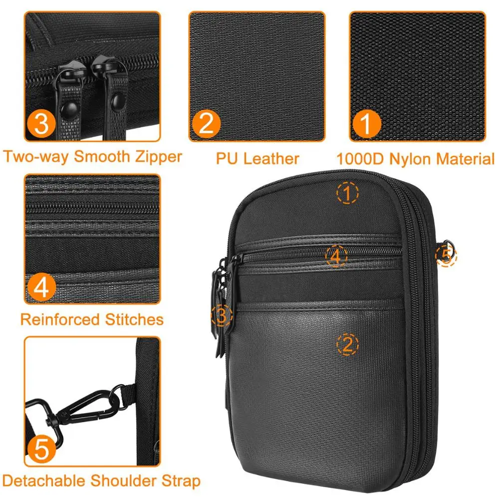 1000D Concealed Carry Gun Pouch Outdoor Pistol Holster Shoulder Bag EDC Case Tool Holder for Men Women Hunting Hiking Fanny Pack 3
