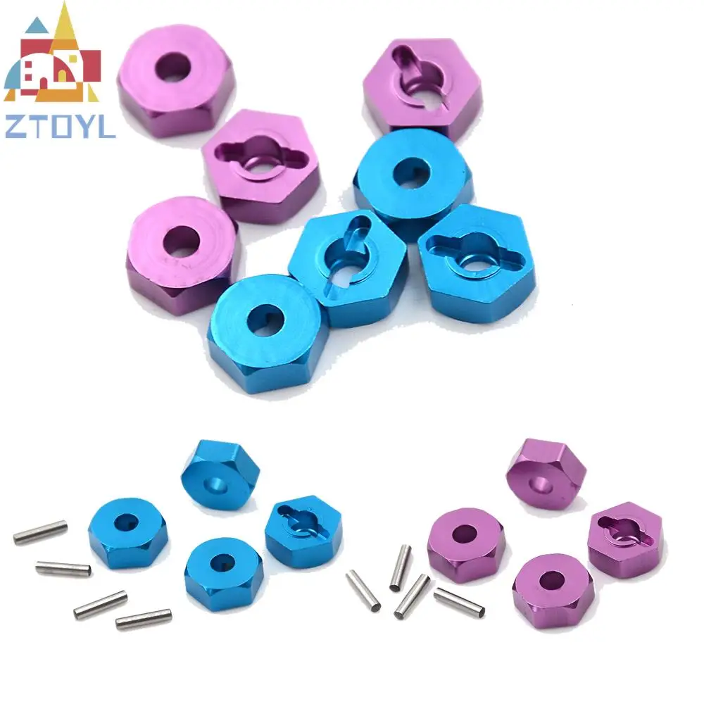 

4pcs 12MM Aluminum Wheel Hex Nut With Pins Drive Hubs 4P HSP 102042 1/10 Upgrade Parts For 4WD RC Car Himoto