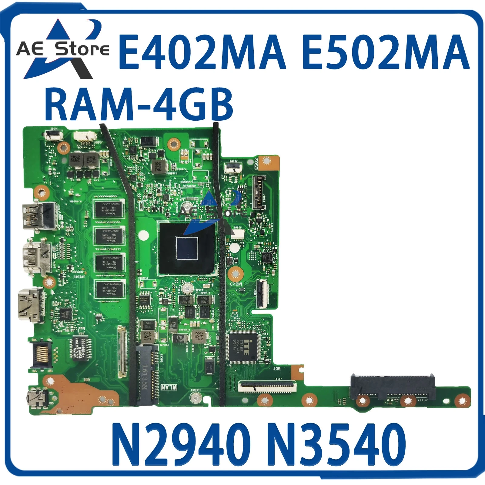 Материнская плата для ноутбука E402MA E502MA F402MA F502MA X402MA X502MA L402MA L502MA L502MA N2940 N3540 4 ГБ/ОЗУ