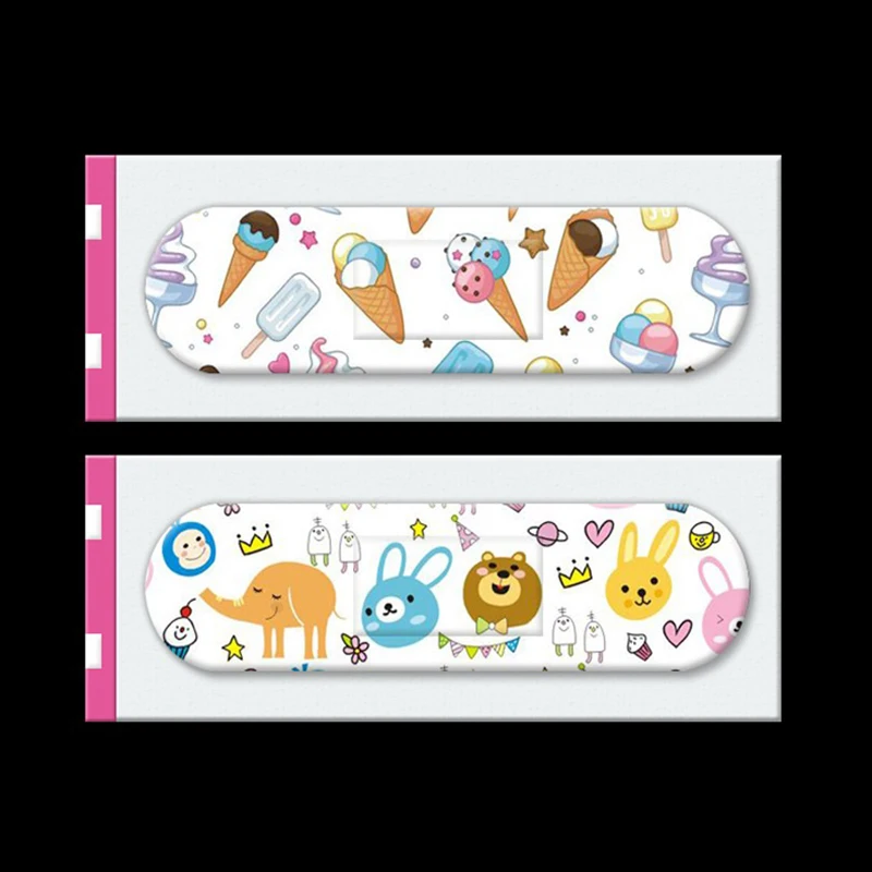 120pcs/lot Water Resistant Band Aid Plaster First-aid Kit Bandage Kawaii Cartoon Self-adhesive Wound Patches Strips for Children