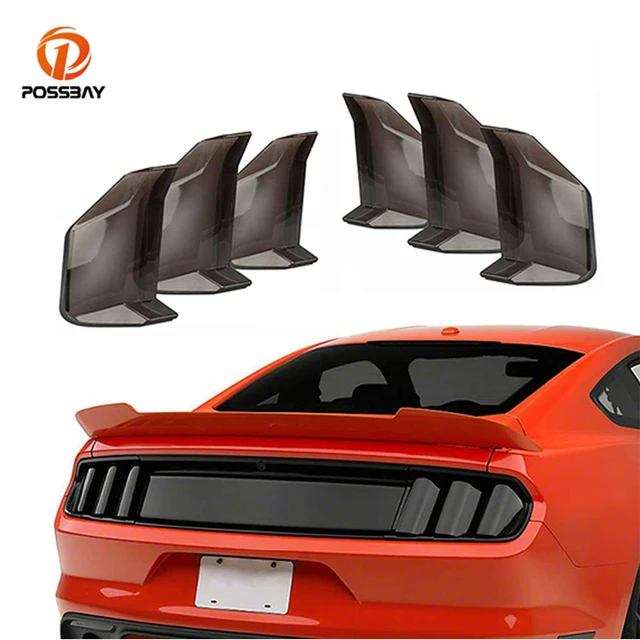 6 teile/satz Auto Rücklicht Dekor Abdeckung geräuchert schwarz decora  Rücklichts chale Außen teile für Ford Mustang 2018 2019 2020 2021 -  AliExpress