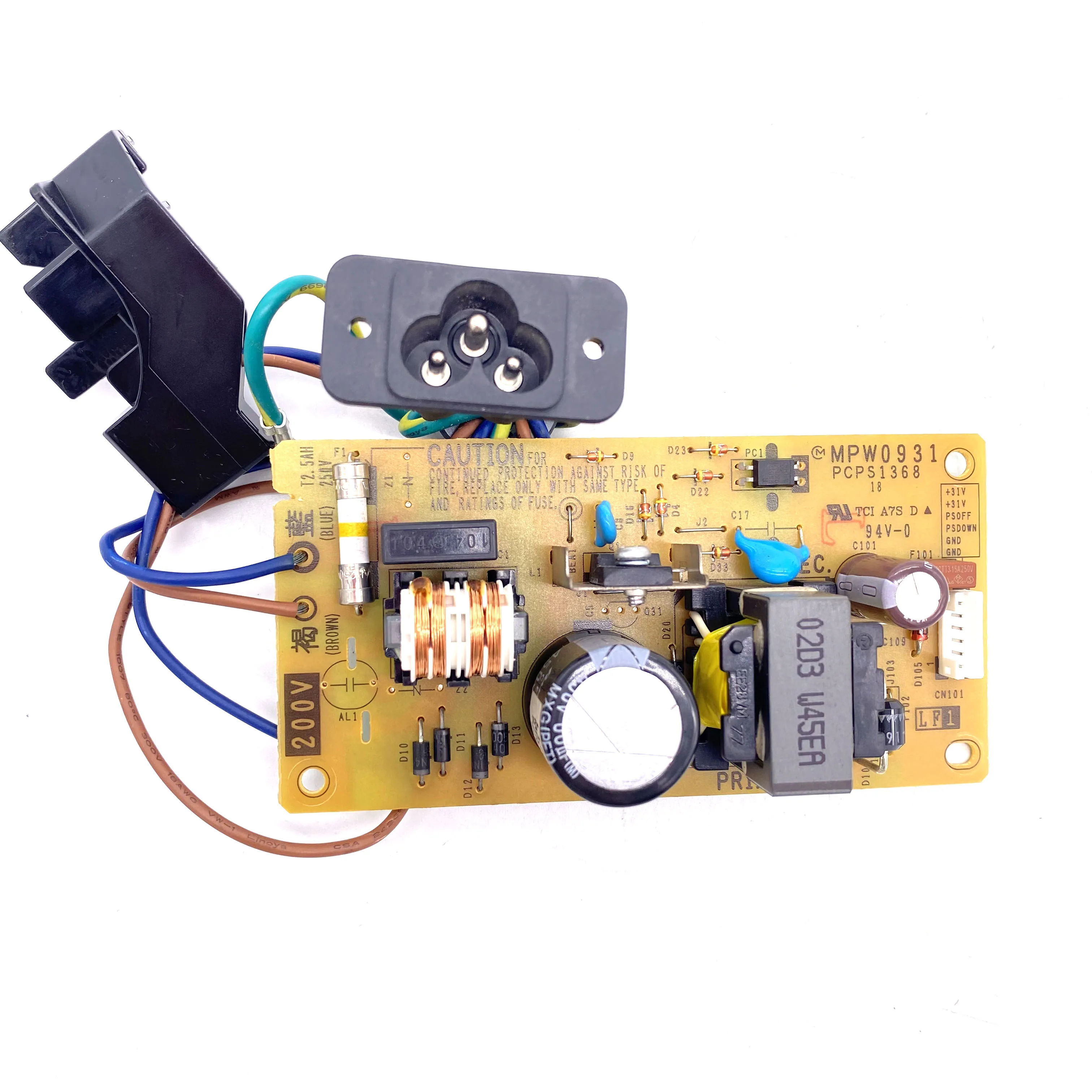 Power supply board J100 220V PCPS1368 fits for Brother T800W J152 J205