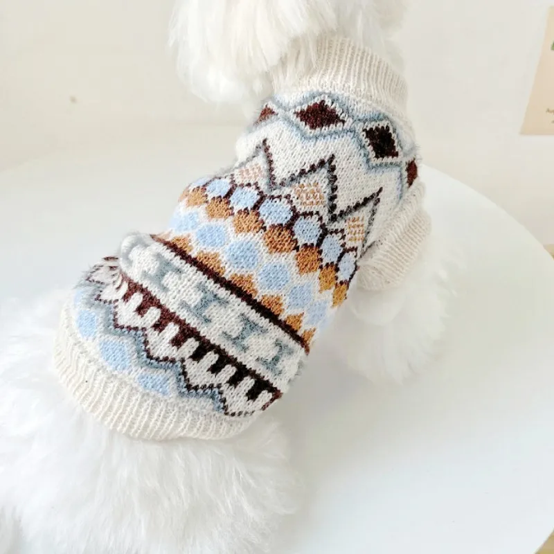 Pet Dog Sweaters for Small Medium Dogs Winter Warm Puppy Turtleneck Fashion Cat Knitted Sweaters Chihuahua Dog Clothes Dog Coat