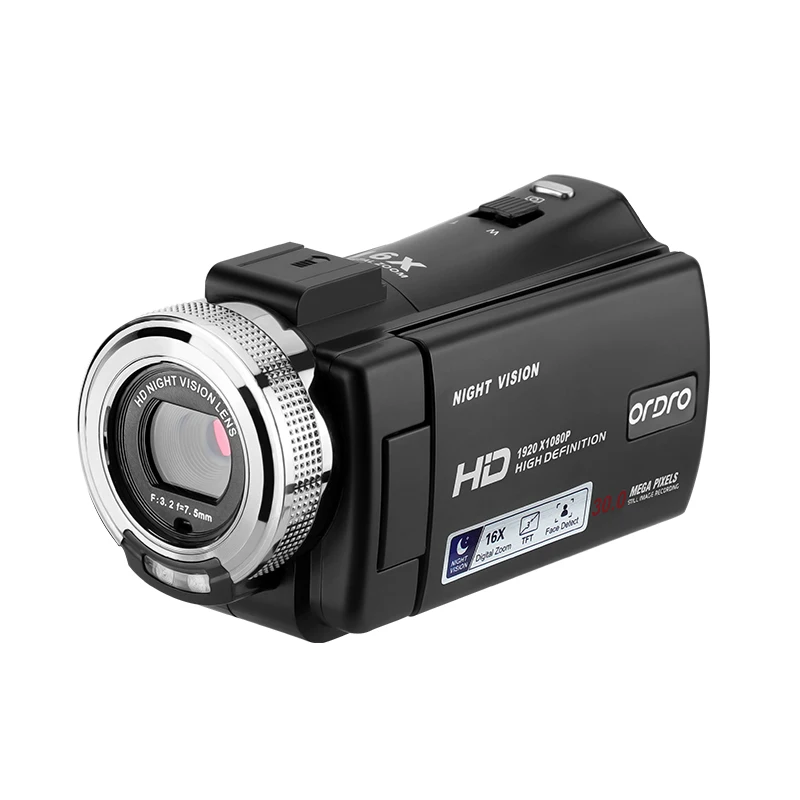 

Ordro HDV-V12 20X Digital Zoom CMOS Sensor 3.0 Inch LCD 1080P HD Recording Video Camera Support Night Vision Cameras