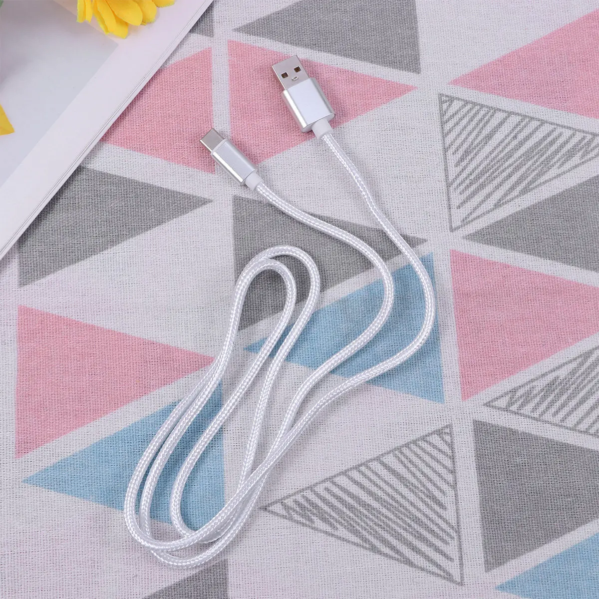 1M 헤비듀티 나일론 브레이드 USB 타입-C 케이블 3A 고속 충전 480Mbps 싱크 USB C 충전 케이블 (S23 15 그레이)