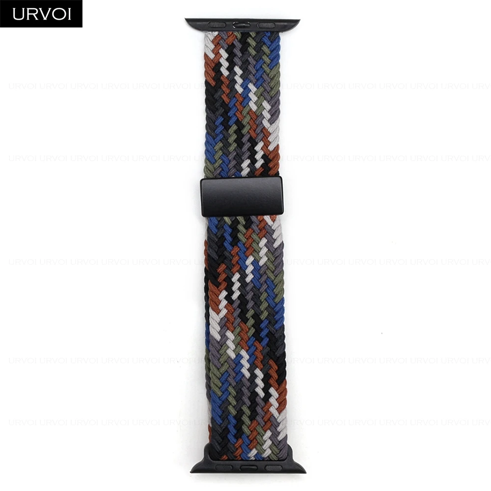 Braided Elastic Nylon Wristband with Magnetic Fold Buckle