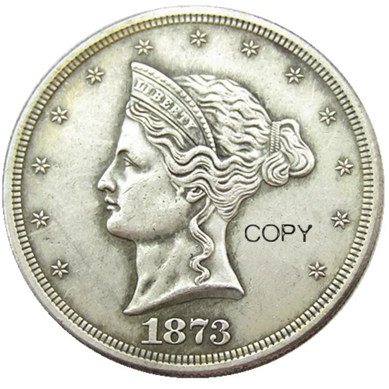 

США, 1873 год, вышитая бисером, корона, торговый доллар, шаблон, Посеребренная копия монеты