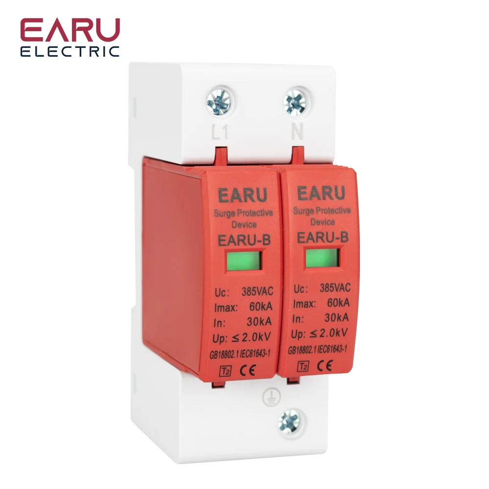 Power Surge Protective Device SPD Arrester Low Voltage House 1/2/3/4 Pole Surge