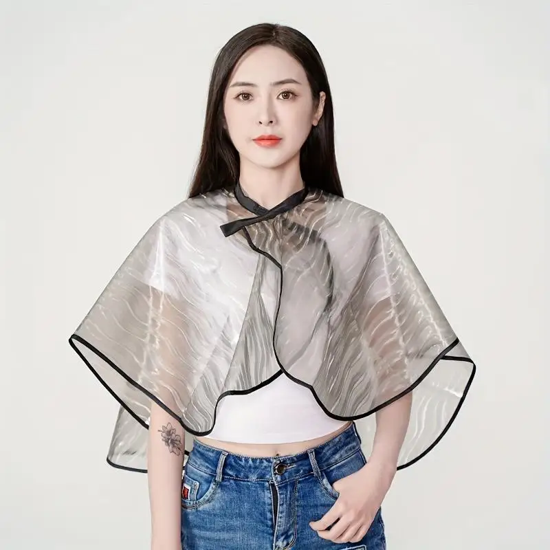 이발소 미용 케이프 방수 헤어 컬러링 랩 헤어 컬러 샴푸 염색 천 헤어컷 망토 ..