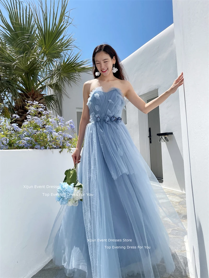 Korean style off the shoulder simple ball gown - OneSimpleGown.com