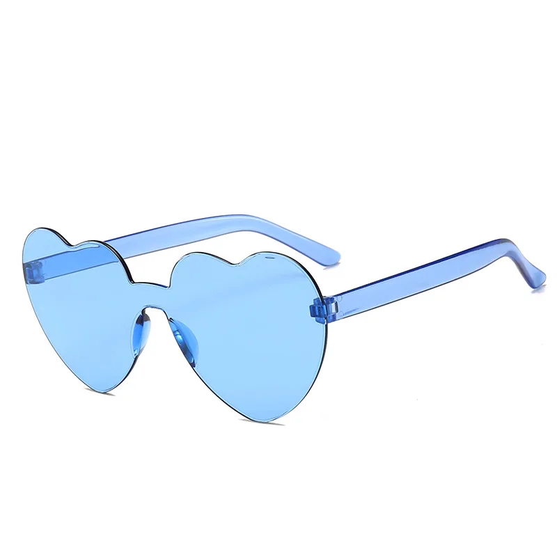 Style Gradient Coronary heart Formed Conjoined Sun shades Clear Jelly Shade Frameless Solar Glasses Feminine Uv400 Driver's Eyewear 3 Fashion Gradient Heart Shaped Conjoined Sunglasses Transparent Jelly Color Frameless Sun Glasses Female Uv400 Driver s