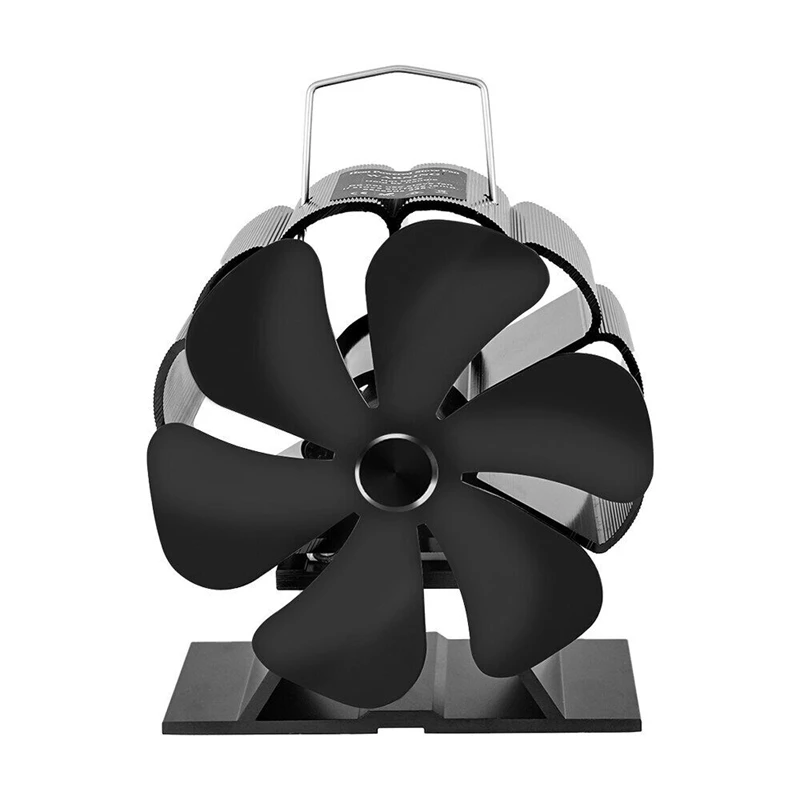 

6 Blades Heat Powered Stove Fan Fireplace Wood Burner Quiet Fan Heat Distribution Eco-Friendly Quiet Fan