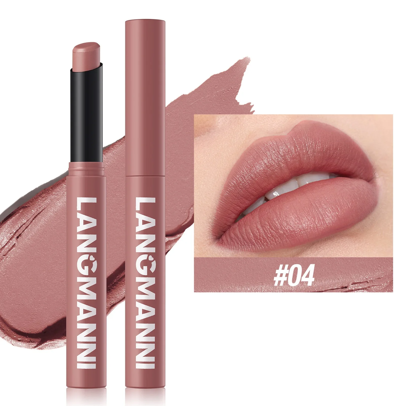Matte Lipstick Pencil Waterproof Long Lasting Lip Stain Tint_voghion.com