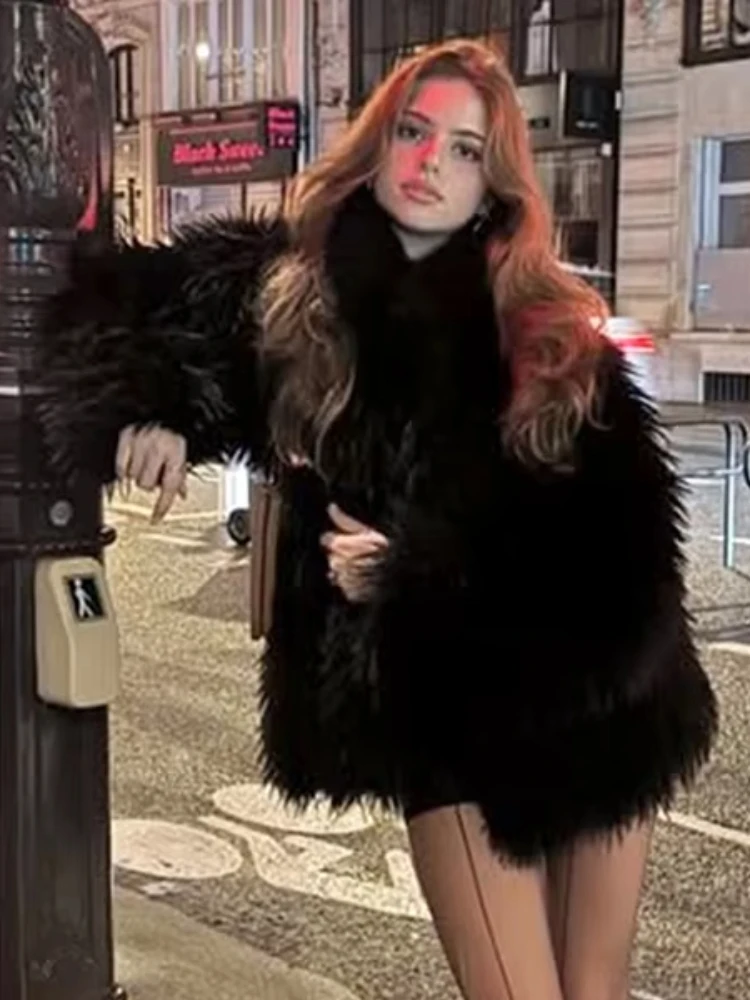 Nibber Turtleneck Comfortable  Furry Coats Woman Autumn Winter Style Zip Full Sleeve High Street Causal Fashion Classic Jacket