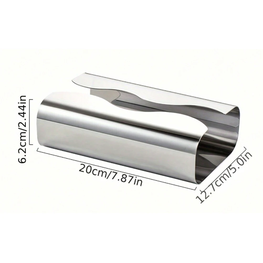 Nordic Stainless Tissue Case Mirror Napkin Holder Silvery Napkin Box Desktop Tissue Box Table Decoration Kitchen Accessories 4