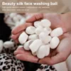 100 Pcs Silkworm Facial Face Scrub Skin Care Natural Ball Beauty Cleaning Charcoal 3