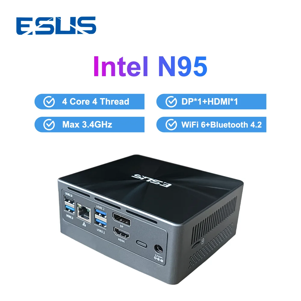 

Z3 ESUS Mini PC Intel 11th Gen N95 Mini Pocket PC N95 16GB 256GB 1000M WiFi6 PC Gamer Desktop Gaming PC Computer Win 11/10