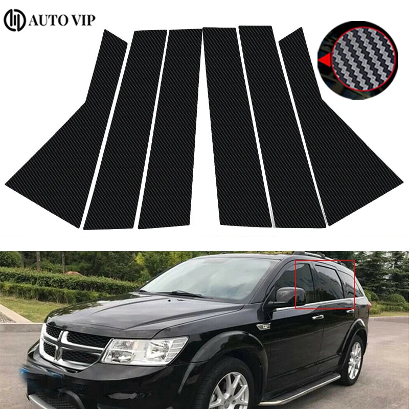 

Pillar Posts for Dodge Journey carbon fibre 2009-2020 Car accessories Window Trim Cover BC Column Stickers