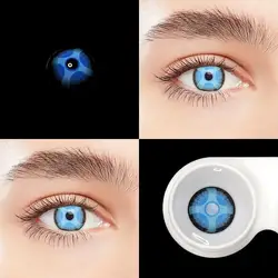 Vibrant Halloween Anime Cosplay Contact Lenses - Multicolored Edition (2 - pack) (Decim - eye)