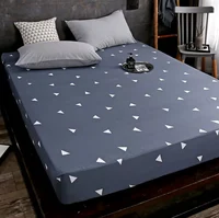 3pcs/Set 100% Cotton Bed Sheet With Elastic Flower Bed Fitted Sheet + 2pc Pillowcases Twin Full Queen King Cal-King Size B97 5