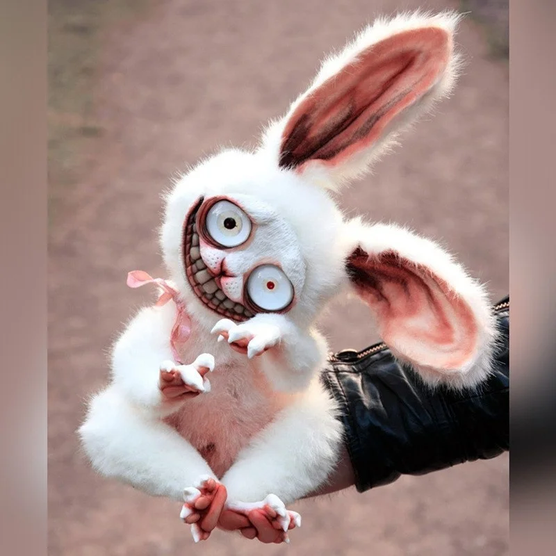Cute Goth Punk Dreadful Bunny Plush Crazy Rabbit (12 In) Fast Shipping!