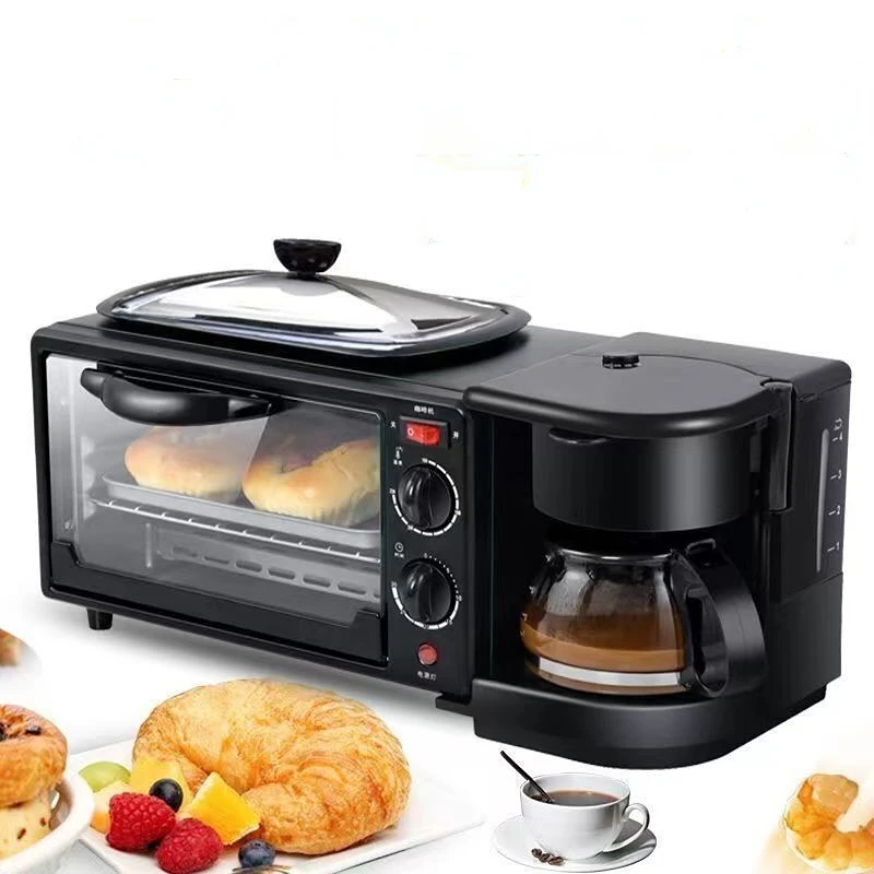 

Multi-functional Fully automatic household coffee machine electrical bread breakfast machine 3 in 1 maker bake oven fried egg